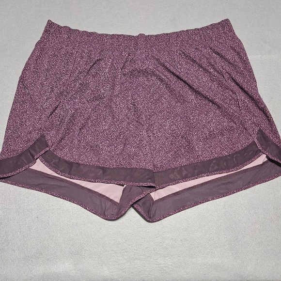 Athleta Womens Plus Size 2X Printed Mesh Racer Run Short 4" Vented Purple - Picture 1 of 10
